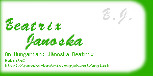 beatrix janoska business card