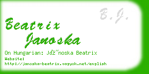 beatrix janoska business card